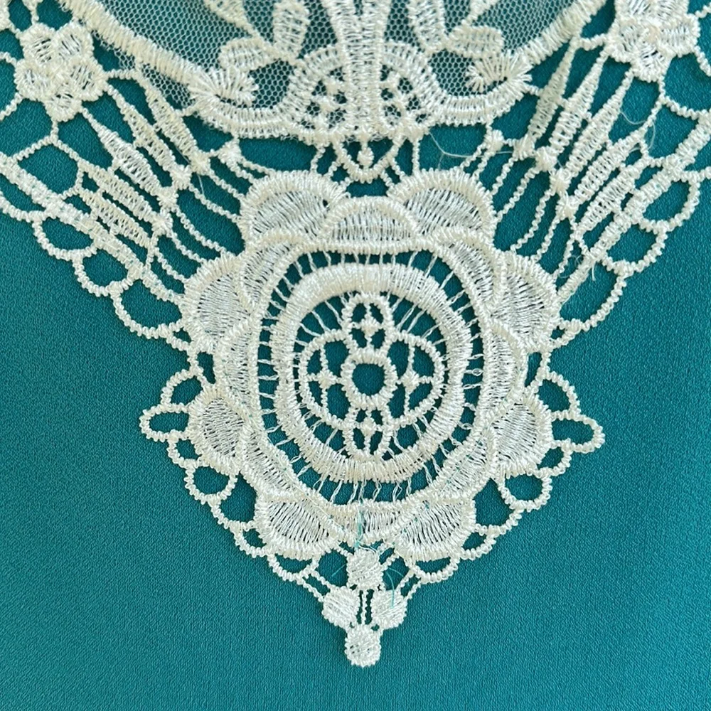 BlueTique Turquoise Lace Sleeveless Sundress size small